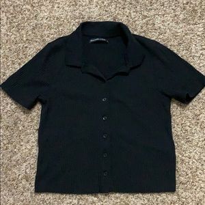 Abercrombie and Fitch black button up shirt